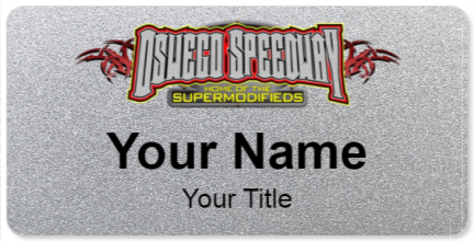 Custom name badges for Oswego Speedway