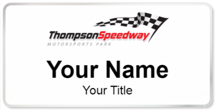 Custom name badges for Thompson International Speedway