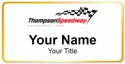 Custom name badges for Thompson International Speedway
