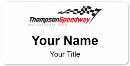Custom name badges for Thompson International Speedway