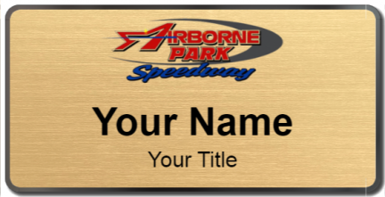 Custom name badges for Airborne Speedway