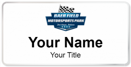 Custom name badges for Baer Field Speedway