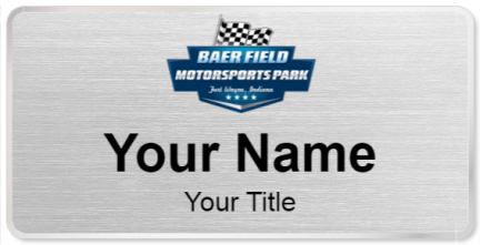 Custom name badges for Baer Field Speedway