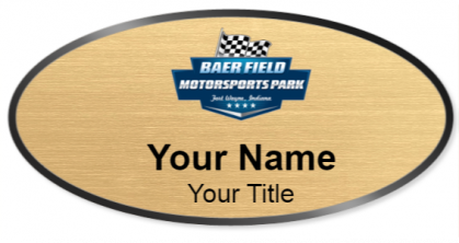 Custom name badges for Baer Field Speedway