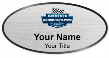 Custom name badges for Baer Field Speedway