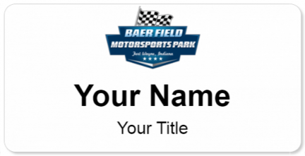 Custom name badges for Baer Field Speedway