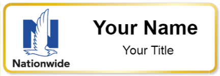 Custom name badges for Nationwide Insurance