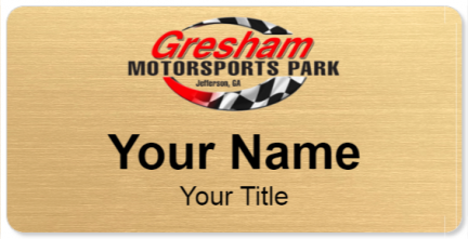 Custom name badges for Gresham Motorsports Park