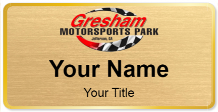 Custom name badges for Gresham Motorsports Park