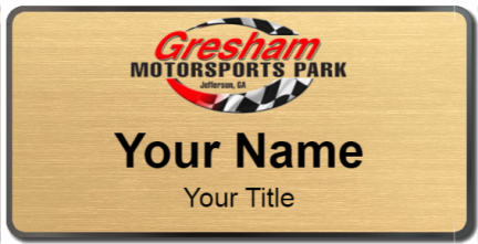 Custom name badges for Gresham Motorsports Park