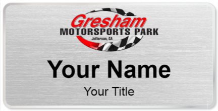 Custom name badges for Gresham Motorsports Park