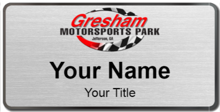 Custom name badges for Gresham Motorsports Park