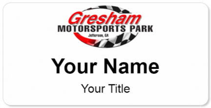 Custom name badges for Gresham Motorsports Park