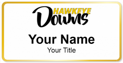 Custom name badges for Hawkeye Downs Speedway