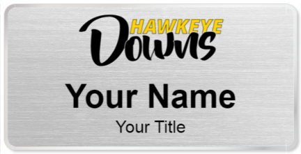 Custom name badges for Hawkeye Downs Speedway