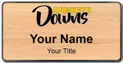 Custom name badges for Hawkeye Downs Speedway