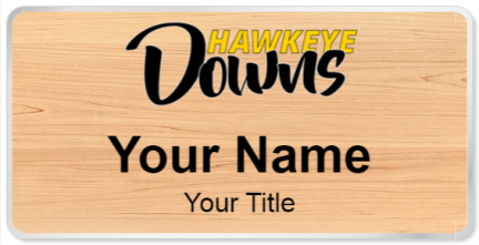 Custom name badges for Hawkeye Downs Speedway