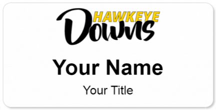 Custom name badges for Hawkeye Downs Speedway
