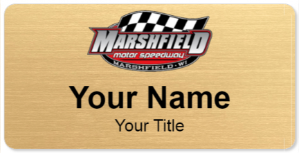 Custom name badges for Marshfield Motor Speedway
