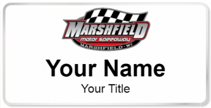 Custom name badges for Marshfield Motor Speedway