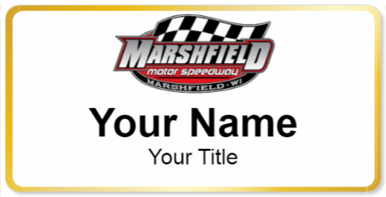 Custom name badges for Marshfield Motor Speedway