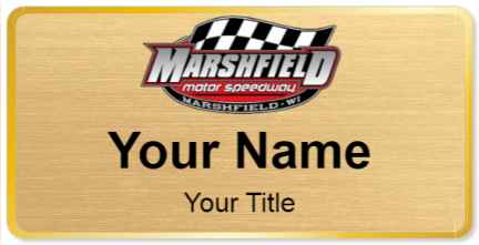 Custom name badges for Marshfield Motor Speedway