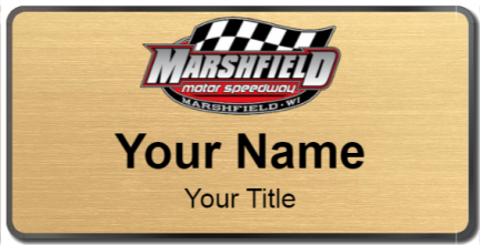 Custom name badges for Marshfield Motor Speedway