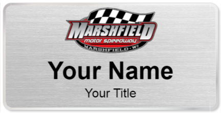 Custom name badges for Marshfield Motor Speedway