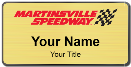 Custom name badges for Martinsville Speedway