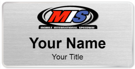 Custom name badges for Mobile International Speedway