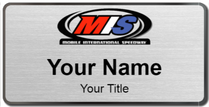 Custom name badges for Mobile International Speedway