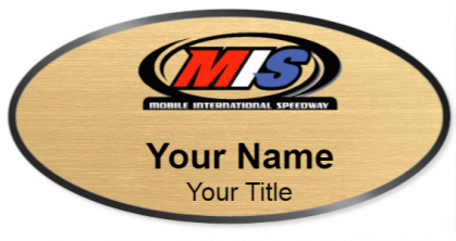 Custom name badges for Mobile International Speedway