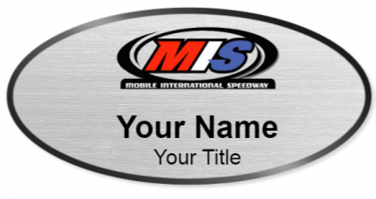 Custom name badges for Mobile International Speedway