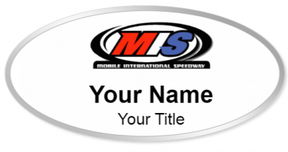Custom name badges for Mobile International Speedway