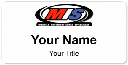 Custom name badges for Mobile International Speedway