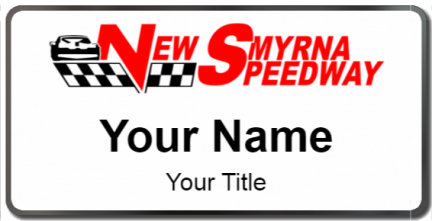 Custom name badges for New Smyrna Speedway
