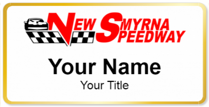 Custom name badges for New Smyrna Speedway