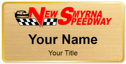 Custom name badges for New Smyrna Speedway