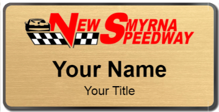 Custom name badges for New Smyrna Speedway