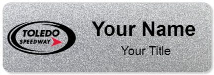 Custom name badges for Toledo Speedway