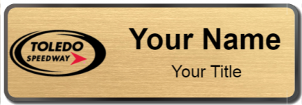 Custom name badges for Toledo Speedway
