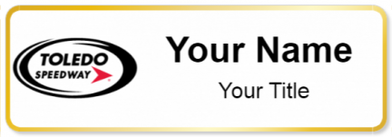 Custom name badges for Toledo Speedway