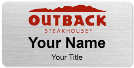 Custom name badges for Outback Steakhouse