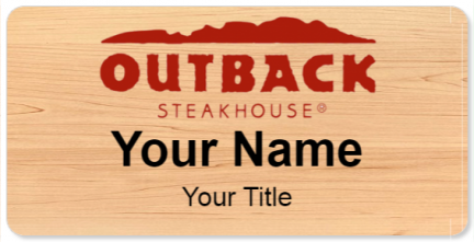 Custom name badges for Outback Steakhouse
