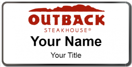 Custom name badges for Outback Steakhouse