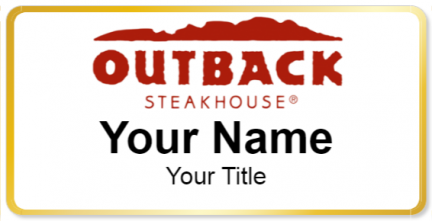 Custom name badges for Outback Steakhouse