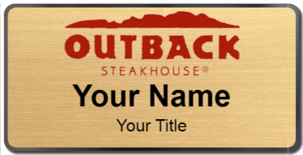 Custom name badges for Outback Steakhouse