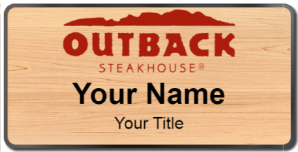 Custom name badges for Outback Steakhouse