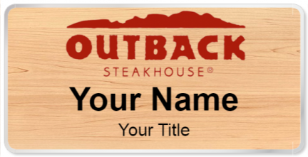 Custom name badges for Outback Steakhouse