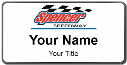 Custom name badges for Spencer Speedway